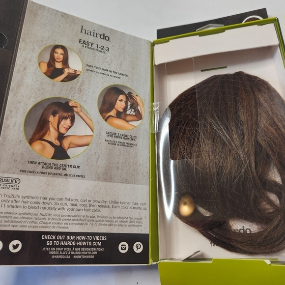 Hairdo Clip In Bangs Chestnut Brown - Picture 8 of 10